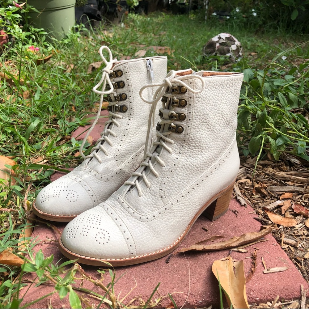 Jeffrey Campbell Cream Boots